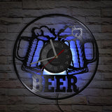 Horloge Murale Moto Chope de Bière (LED)