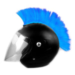 Crête Bleue Mohawk pour Casque Moto Bleu