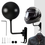 Support Mural Casque Moto Sphere Noire