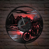 Horloge Murale Moto Route Montagneuse (LED)