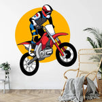 Sticker Mural Moto Cross Cascadeur