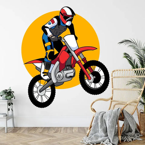 Sticker Mural Moto Cross<br> Cascadeur