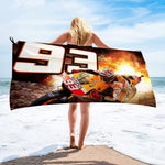 Serviette de Plage Moto GP Marc Marquez en Action