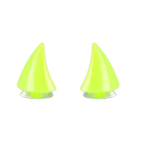 Décoration Casque Moto<br> Petites Cornes Diable Fluo