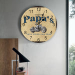 Horloge Murale Moto Papa Vintage