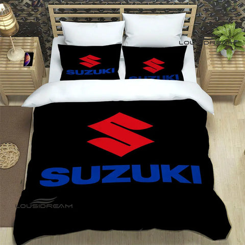 Housse de Couette Moto Logo Suzuki - Antre du Motard