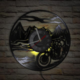 Horloge Murale Moto Route Montagneuse (LED)