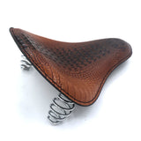 Selle de moto bobber marron confort