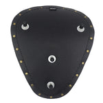 Selle de moto bobber en cuir noir