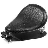 Selle de moto bobber en cuir noir Default Title