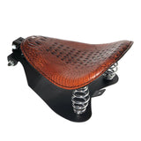 Selle de moto solo en cuir marron