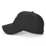 Casquette Moto Tête de Mort Fleurie en Noir