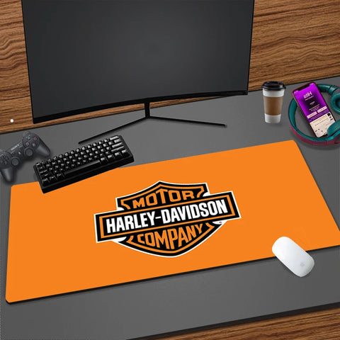 Tapis de Souris Moto<br> Logo Harley Orange