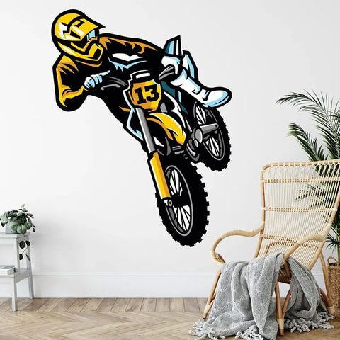 Sticker Mural Moto Cross<br> Freestyle