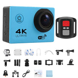 Camera Moto Pas Cher 4K Waterproof Blue