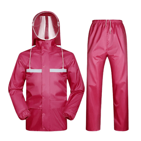 Tenue de Pluie Rouge Moto<br> pour Femme