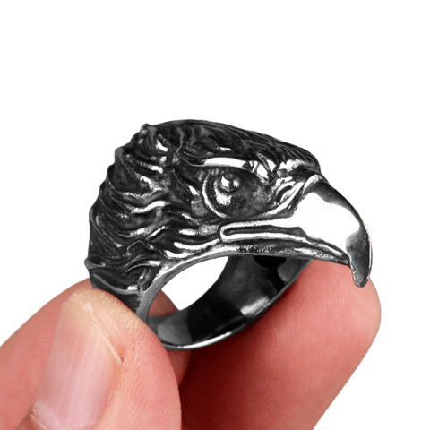 Bague Biker<br> Aigle (Acier)