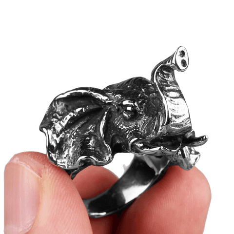 Bague Biker<br> Elephant (Acier) - Antre du Motard