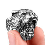 Bague Biker Guerrier Viking (Acier)