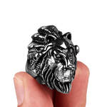 Bague Biker Lion (Acier)