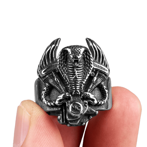 Bague Biker<br> Mustang Shelby (Acier)