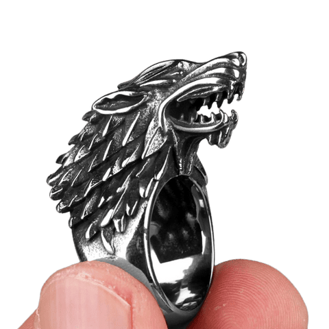 Bague Biker<br> Stark of Winterfell (Acier)