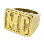 Bague Biker MC (Acier) Gold