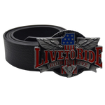 Ceinture biker - Live to ride Noir