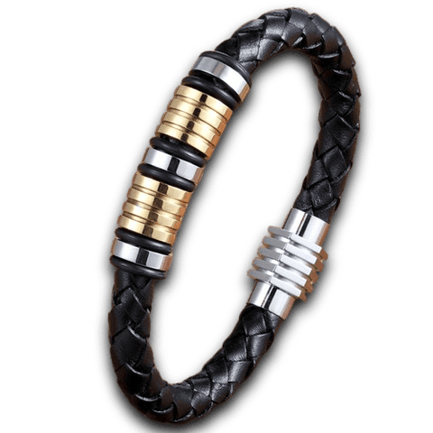 Bracelet Moto<br> Tricolore (Cuir) - Antre du Motard