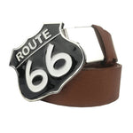 Ceinture biker route 66 Marron