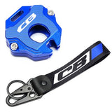 Coque Clé Moto Pack (Honda) CB avec Porte-Clé Associé Bleu
