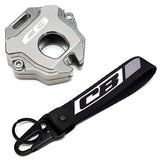 Coque Clé Moto Pack (Honda) CB avec Porte-Clé Associé Gris