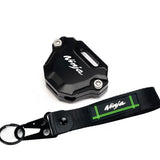 Coque Clé Moto  Pack (Kawasaki) Ninja  avec Porte-Clé Associé Noir