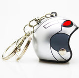 Porte-Clef Moto Casque Chrome