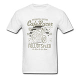 T-Shirt Moto  Cafe Racer Blanc