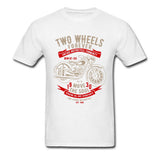 T-Shirt Moto  Two Wheels Forever Blanc