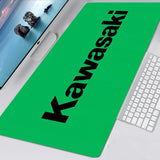 Tapis de Souris Moto Kawasaki Noir sur Vert