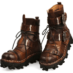 Bottes moto vintage tête de mort