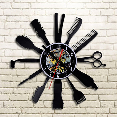 Horloge Murale Moto<br> Equipement Coiffeur - Antre du Motard