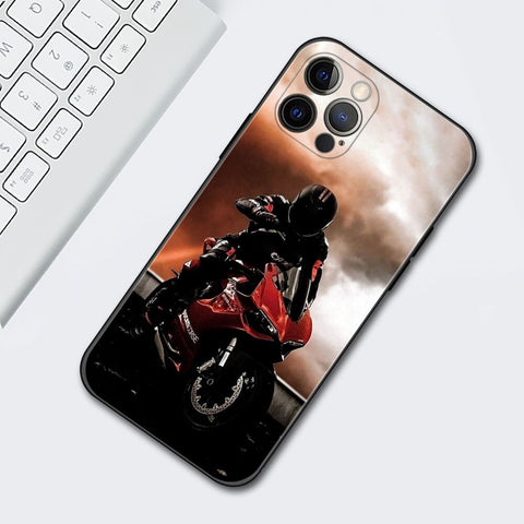 Coque Moto iPhone<br> Sportive Rouge