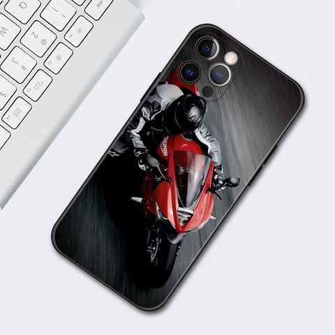 Coque Moto iPhone Motard Pose le Genoux