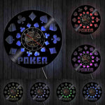 Horloge Murale Moto Symboles de Poker (LED) Default Title