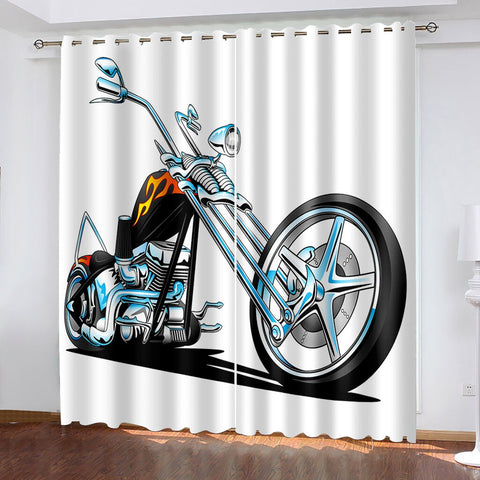 Rideau Moto<br> Peinture Enflammée 336x183cm