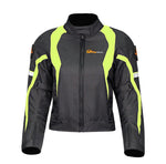 Veste Biker Coupe-Vent Jaune Fluo (Textile)