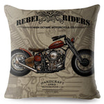 Housse de Coussin Décoratif Moto Gang - Antre du Motard