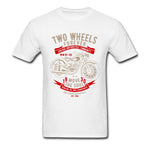 T-Shirt Moto Two Wheels Forever Blanc XXXL