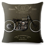 Housse de Coussin Décoratif Moto Custom Vintage Default Title