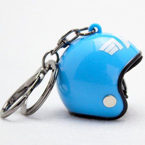 Porte-Clef Moto<br> Casque Bleu - Antre du Motard