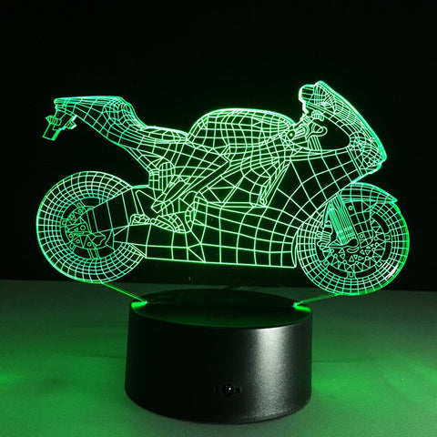 Lampe Moto<br> Sportive 3D (LED) - Antre du Motard