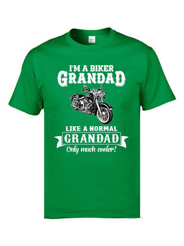 T-Shirt Moto<br> Grand-Père Motard en Vert - Antre du Motard